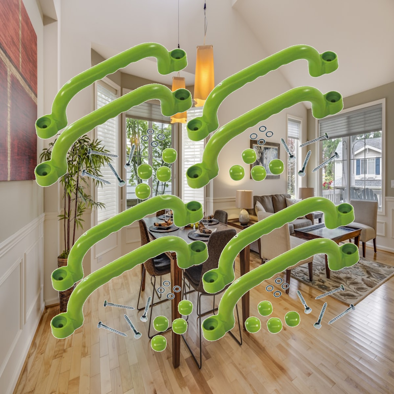Kids Outdoor House Accessories - 8x Ручки-поручни для лазания, подарки для