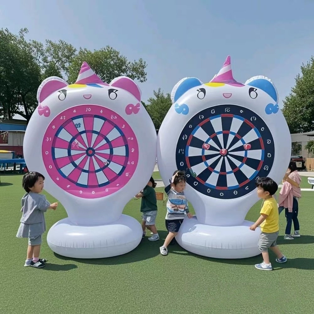 Kids Outdoor Games For Party - Надувной Единорог метательная игра мишень липкий