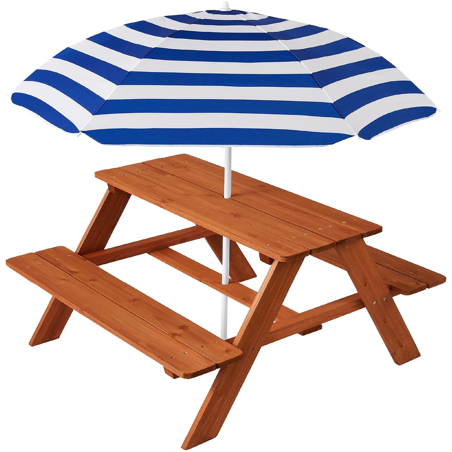 Kids Outdoor Umbrella For Table - Деревянный детский стол для пикника с