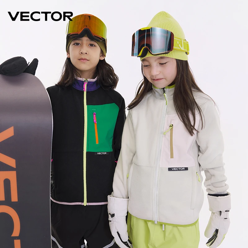 Kids Outdoor Jacket - Векторная флисовая куртка для детей на