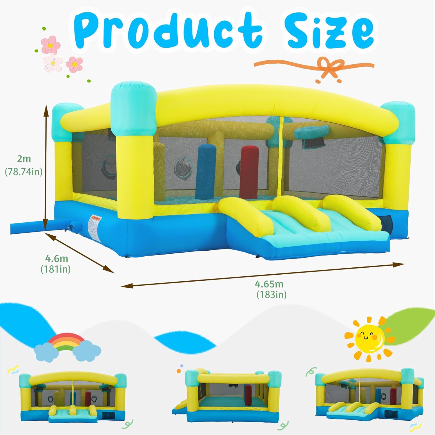 Большой надувной батут, 15 x 1 – обзор и цена Kids Outdoor Wendy House