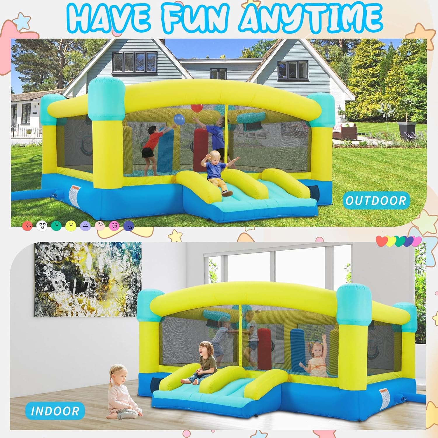 Большой надувной батут, 15 x 1 – обзор и цена Kids Outdoor Wendy House