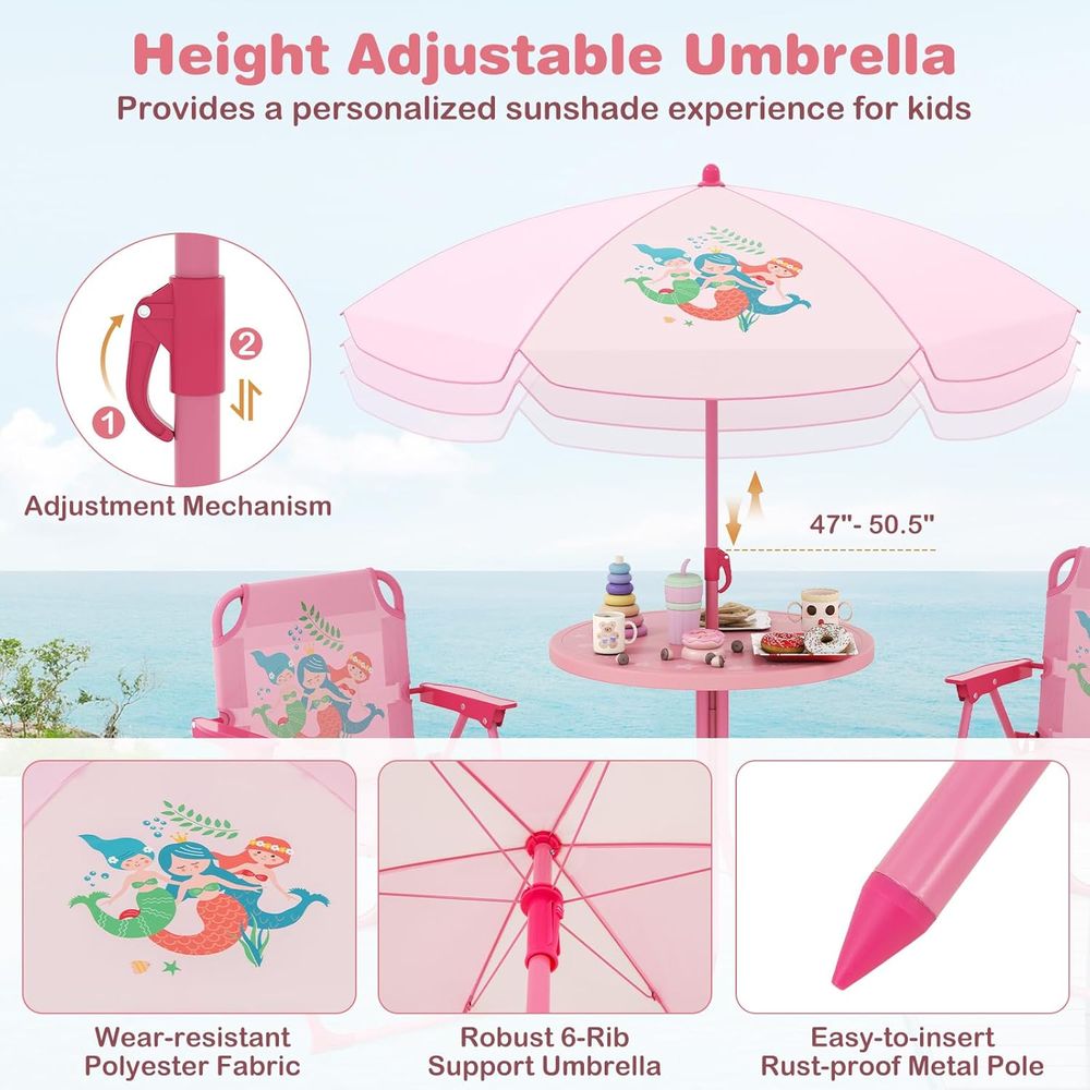 Детский стол для пикника, детс – обзор и цена Kids Outdoor Umbrella For Table