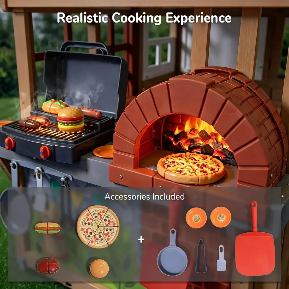 Детский деревянный игровой дом – обзор и цена Kids Outdoor Grill