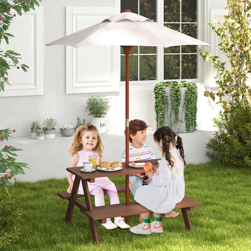 Уличный набор для пикника: сто – обзор и цена Kids Outdoor Umbrella For Table