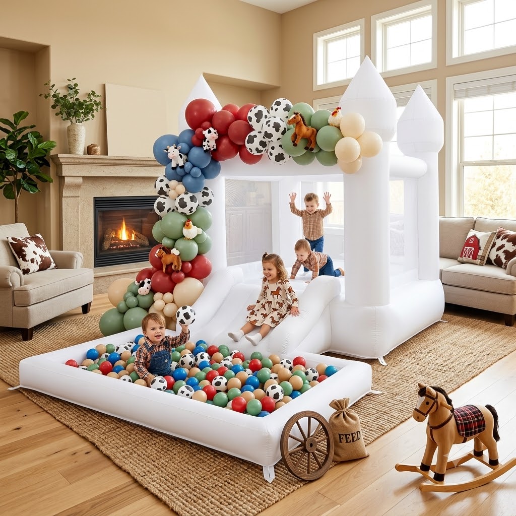 Надувной батут-замок Oxford 12 – обзор и цена Kids Outdoor Wendy House
