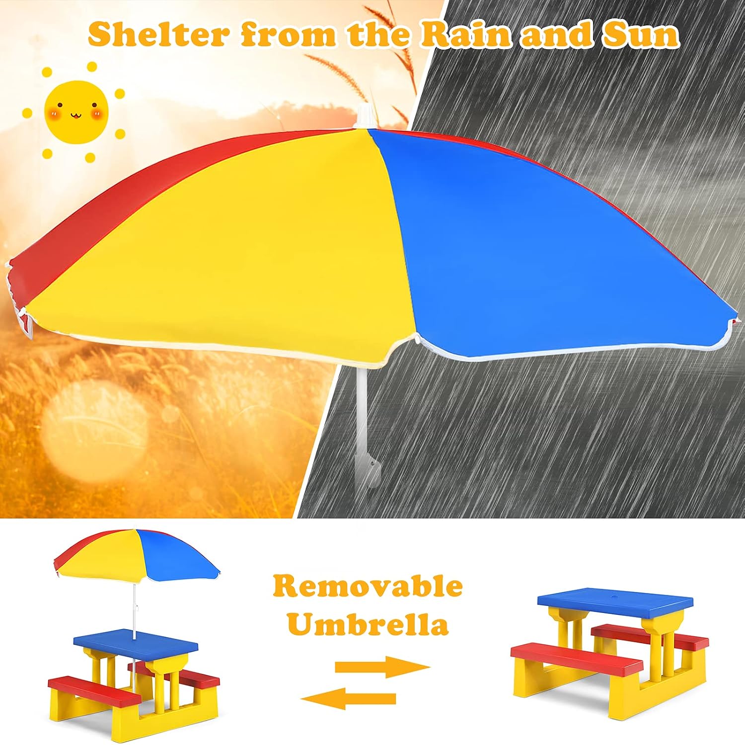 Детский стол для пикника ARMIL – обзор и цена Kids Outdoor Umbrella For Table