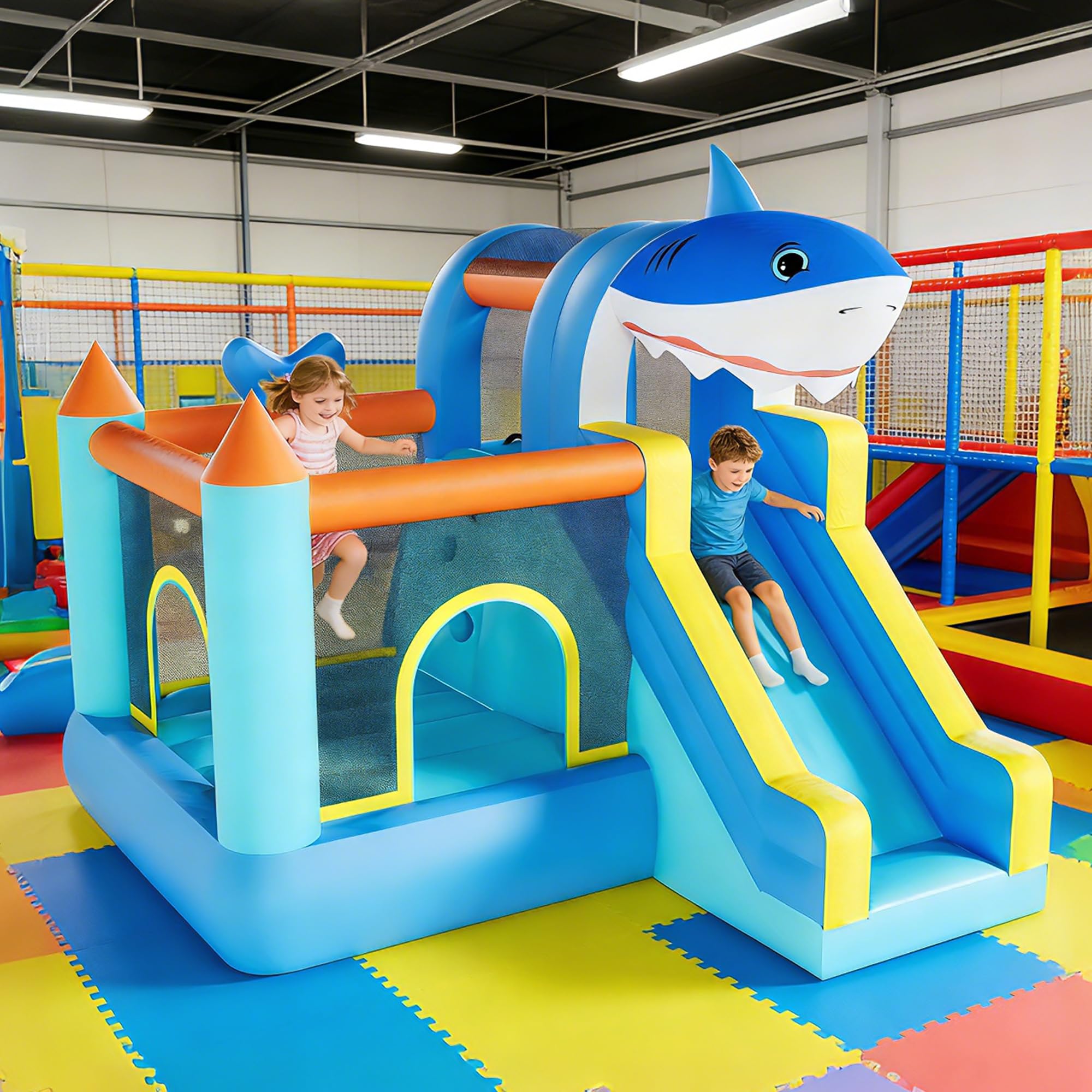 Надувной батут с горкой и вент – обзор и цена Kids Outdoor House Accessories