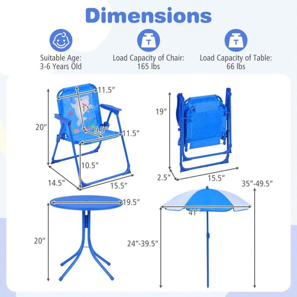 Детский стол для пикника с дву – обзор и цена Kids Outdoor Umbrella For Table
